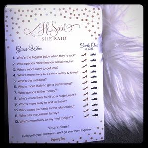 Bridal Shower - Party Game
